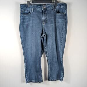 Lee 18 Jeans Womens Blue Stretch Straight Leg Denim Classic Everyday Fit Plus